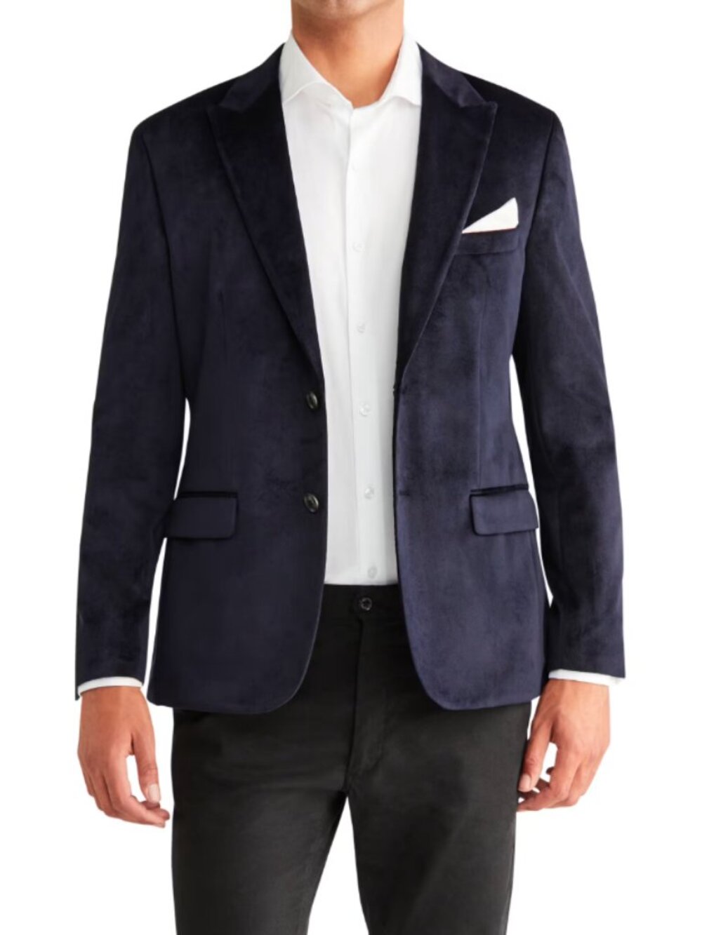 Lauren by RALPH LAUREN Men Blue Velvet Sport Suit Size 43R
